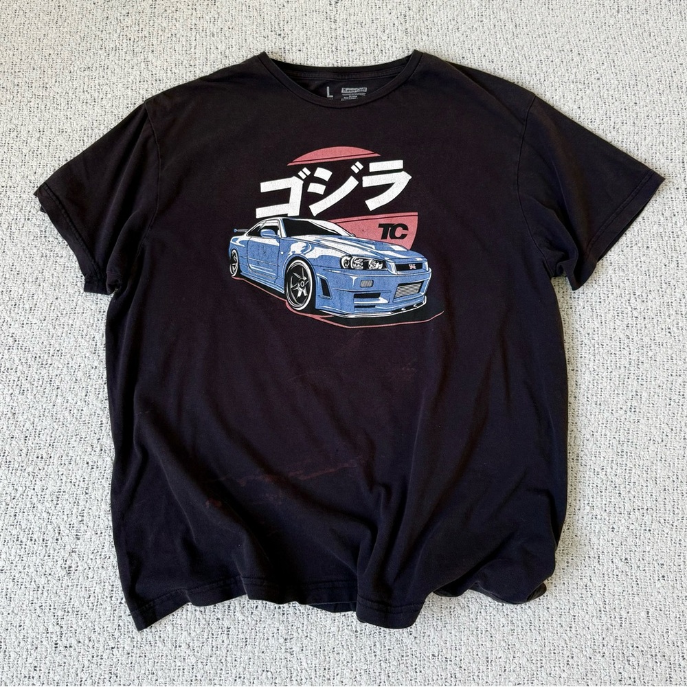 Tuner Cult T-Shirt Mens L Black JDM Graphic Tee Japan